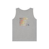 Dad in the streets. Daddy in the sheets distressed BEAR PRIDE Colorsstencil lettering Heavy Cotton Tank Top