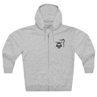 woof and grrr Gray bear logo Heavy Blend™ Full Zip Hooded Sweatshirt