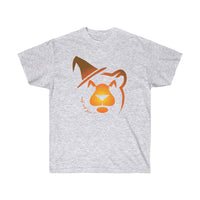 woof and grrr Jack-O Bear with Witch Hat, Unisex Ultra Cotton Tee.
