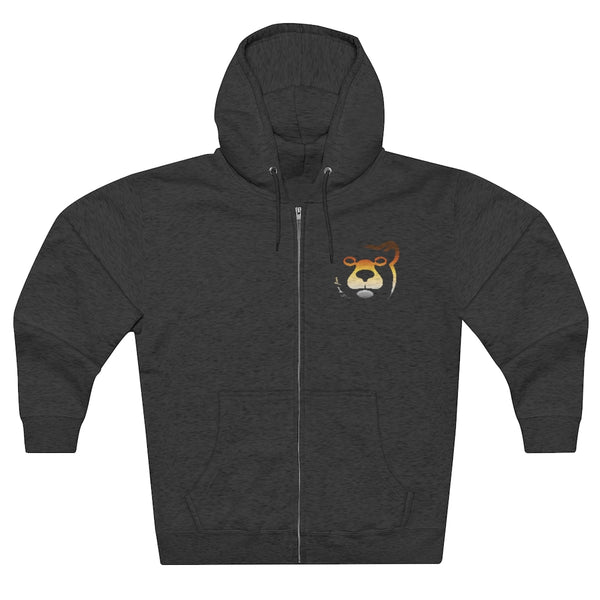 woof and grrr bear pride logo Heavy Blend™ Full Zip Hooded Sweatshirt