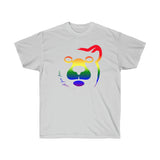 woof and grrr Bear Logo Rainbow Pride  Ultra Cotton Tee.
