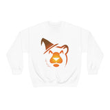 woof and grrr Jack-O Bear with witch hat Heavy Blend™ Crewneck Sweatshirt