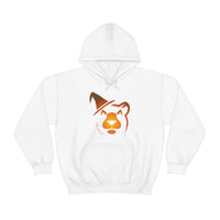woof and grrr Jack-O Bear with witch hat Heavy Blend™ Hooded Sweatshirt